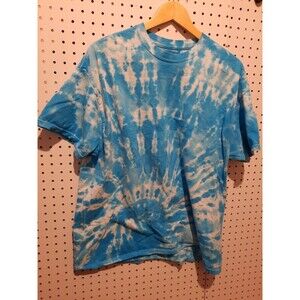 Handmade Tie Dye XL Tshirt Blue Splash